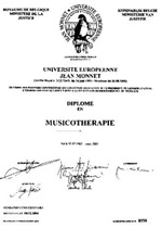 Diplome de Specialisation Professionnel en Musicotherapie Jean Monnet